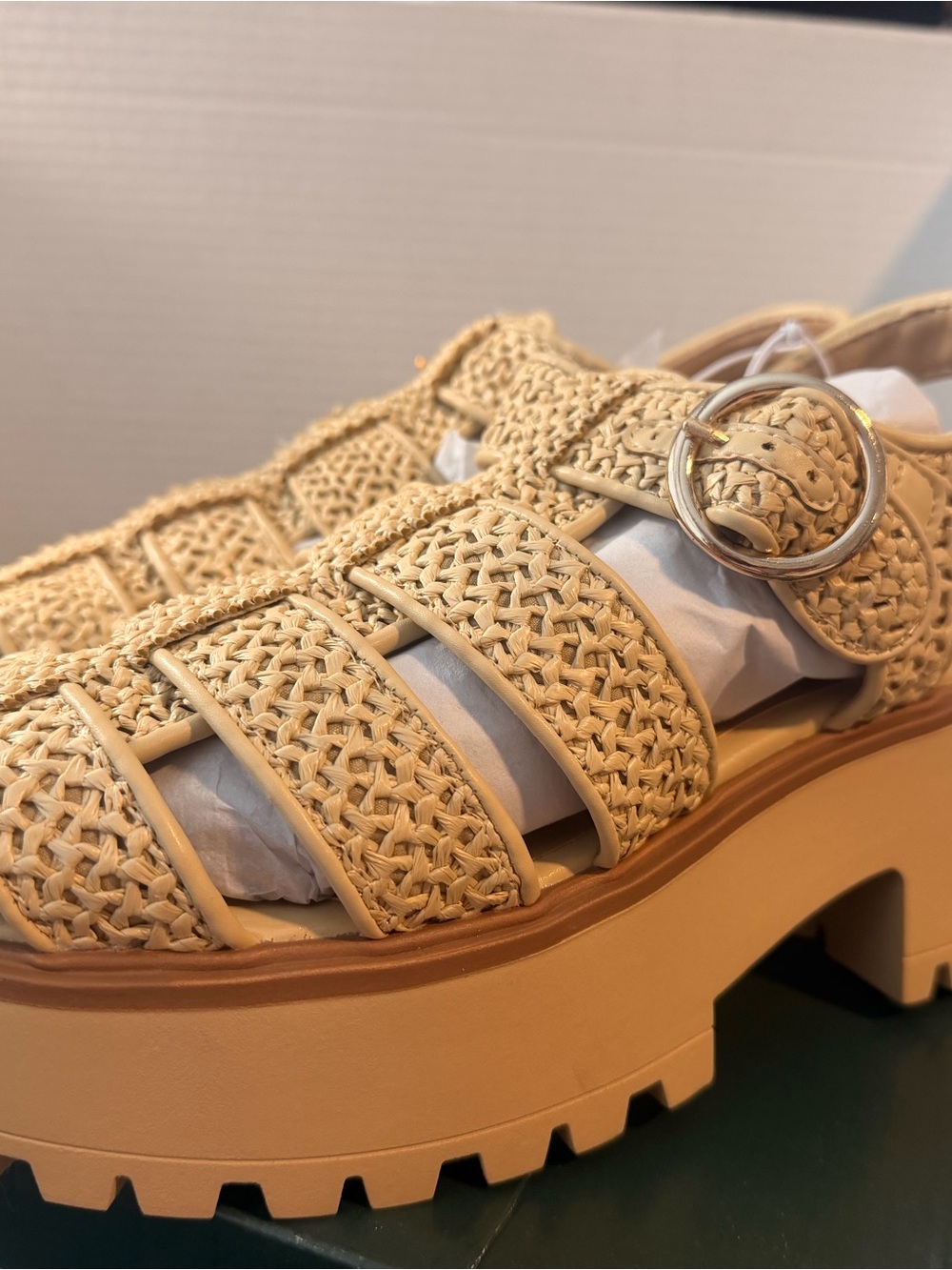 wild fable Woven Platform Sandal in Tan